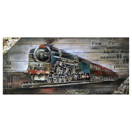 YOSEMITE HOME DECOR Full Steam Ahead I Wall Art on WoodMutlicolor 3130055